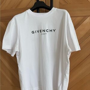 Givenchy White Crewneck T-Shirt with Black Logo